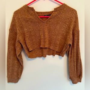 Shein beige crop sweater 🍂❤️